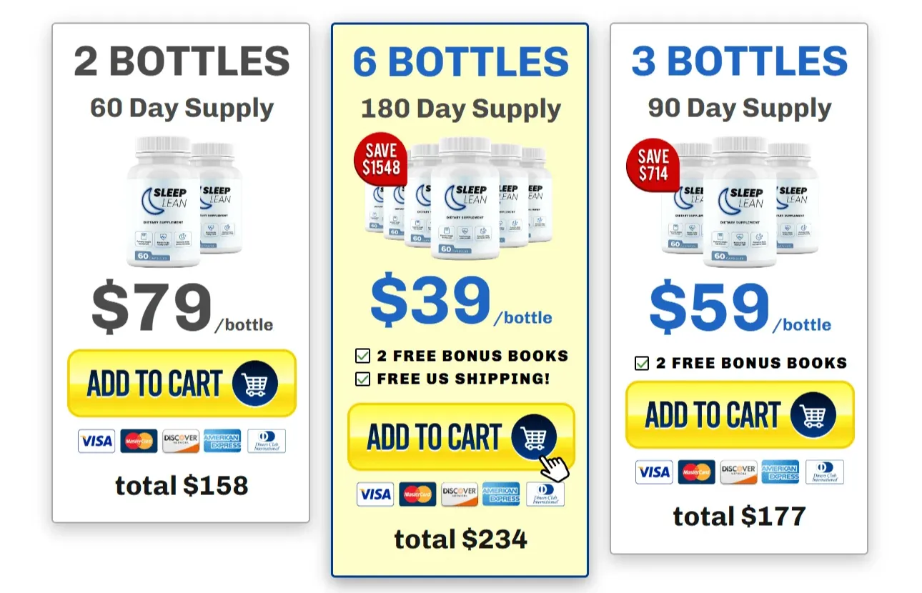 Sleep Lean bottle pricing